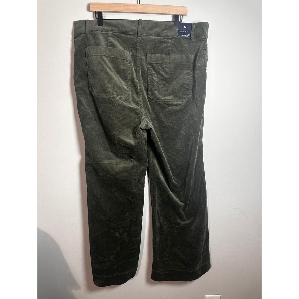 J.Crew Lizzie Wide-Leg Corduroy Patch-Pocket Pant‎ Green Plus Size 34 NEW - Picture 4 of 6